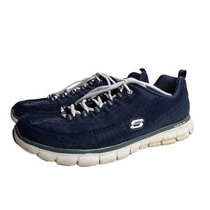 Skechers FIex Elite 11967 Womens 11 Sneakers Navy Blue Memory Foam Active Shoes